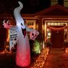 8FT Halloween Inflatable Toys Ghost Outdoor Holiday Decorations Giant Inflatable Ghost with Built-in LED Lights for Party Decor