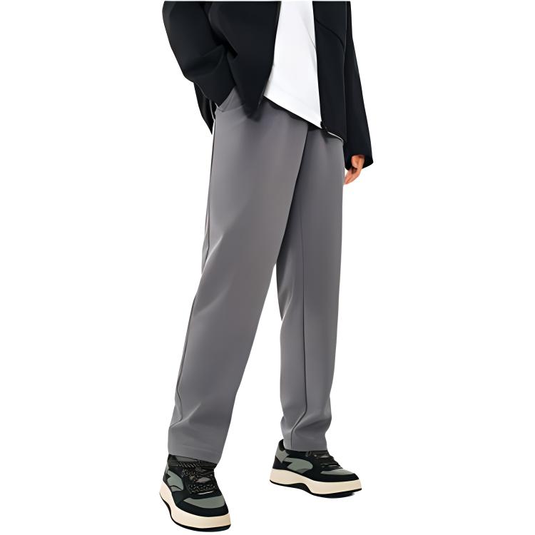 Anta High Waist Comfortable Casual Basketball Pants Men bottoms Moonlight-Gray 952441502-1
