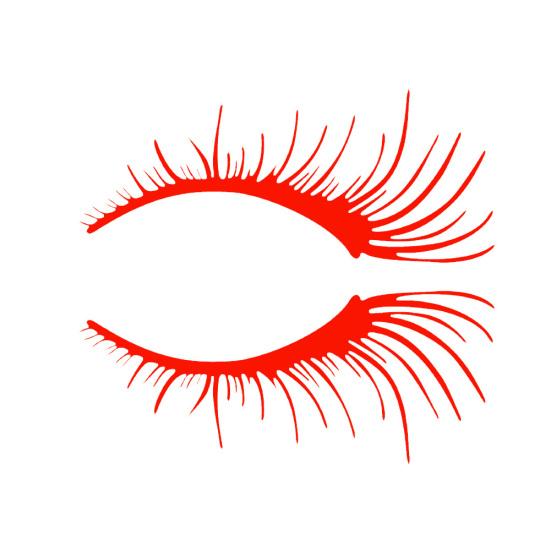 2ks Řasy Obočí Vodotěsná Odnímatelná samolepka na styling do auta Dekor