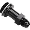 6AN Male Flare To 7/8-20 Carb Carburetor Inlet Fitting Adapter 2 Inch Long Aluminum Black