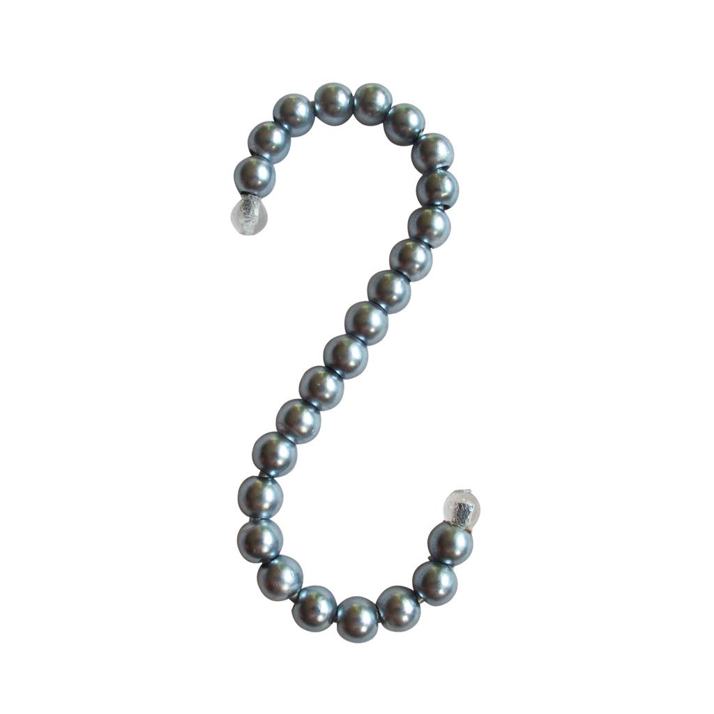 1/2/3Pcs/Lot White Pearl Beads Hanging S Hooks Non-Slip Ornament Hook S Shaped Creativity S Hooks For Closets Clothing Shop