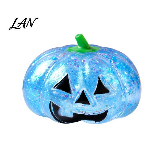 Classroom Stress Toy 1/2/3Pcs Halloween Pumpkin Relief Toy, Creepy Head Squeeze Decompression Glitter Ball for Kids Adults, Party Favors
