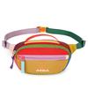 Azeera Unisex Crossbody Backpack: Dopamine Color Block Outdoor Waist Bag with Belt, Sporty Casual Shoulder Bag.