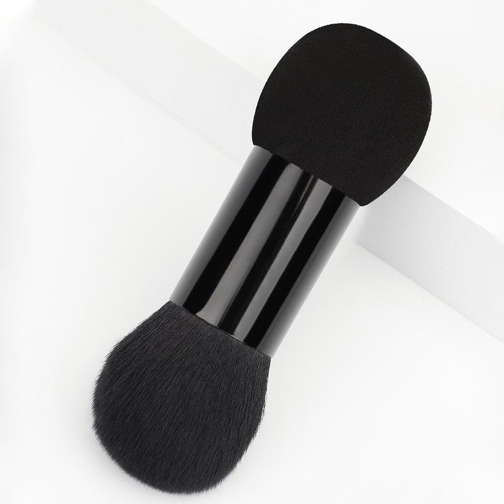 Double-Ended Powder & Foundation Brush: Portable, Dual-Use, Multifunctional Makeup Tool
