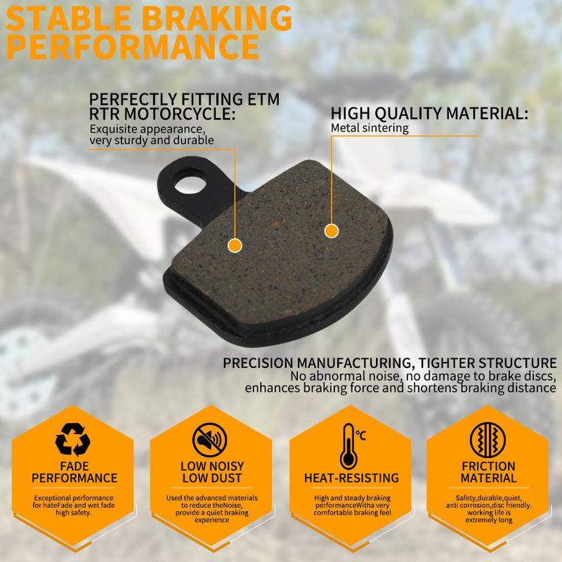 Motorcycles Accessories Brake Pads Brakes 1 Pair Front Rear Disc Brake Pads For ETM RTR Dirt Pit Motorbike Metal Sintered