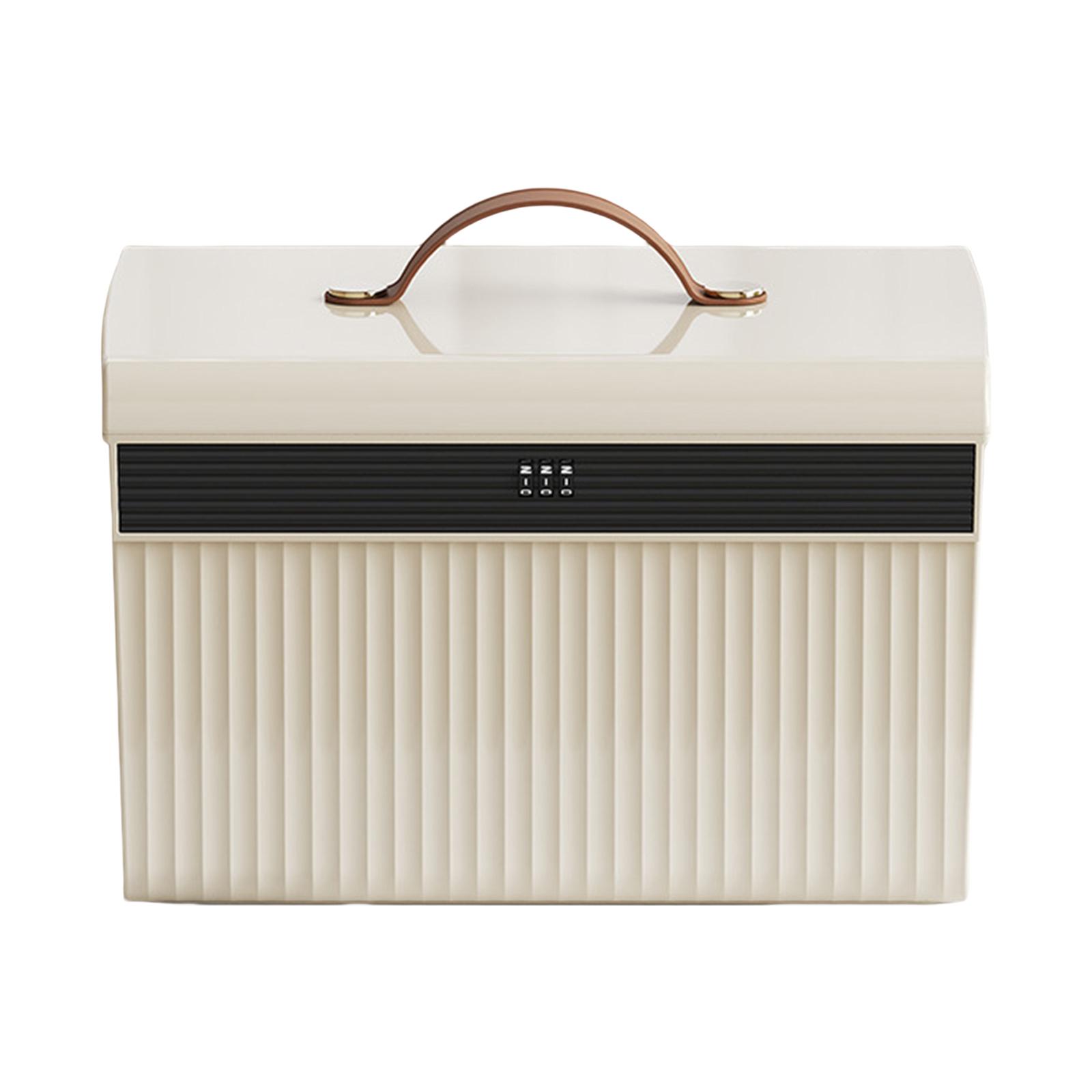 

Запираемый чемодан для хранения вещей, портативный сейф с кодовым замком, большой вместимости, контейнер для ювелирных изделий и ценных вещей для использования в путешествии S