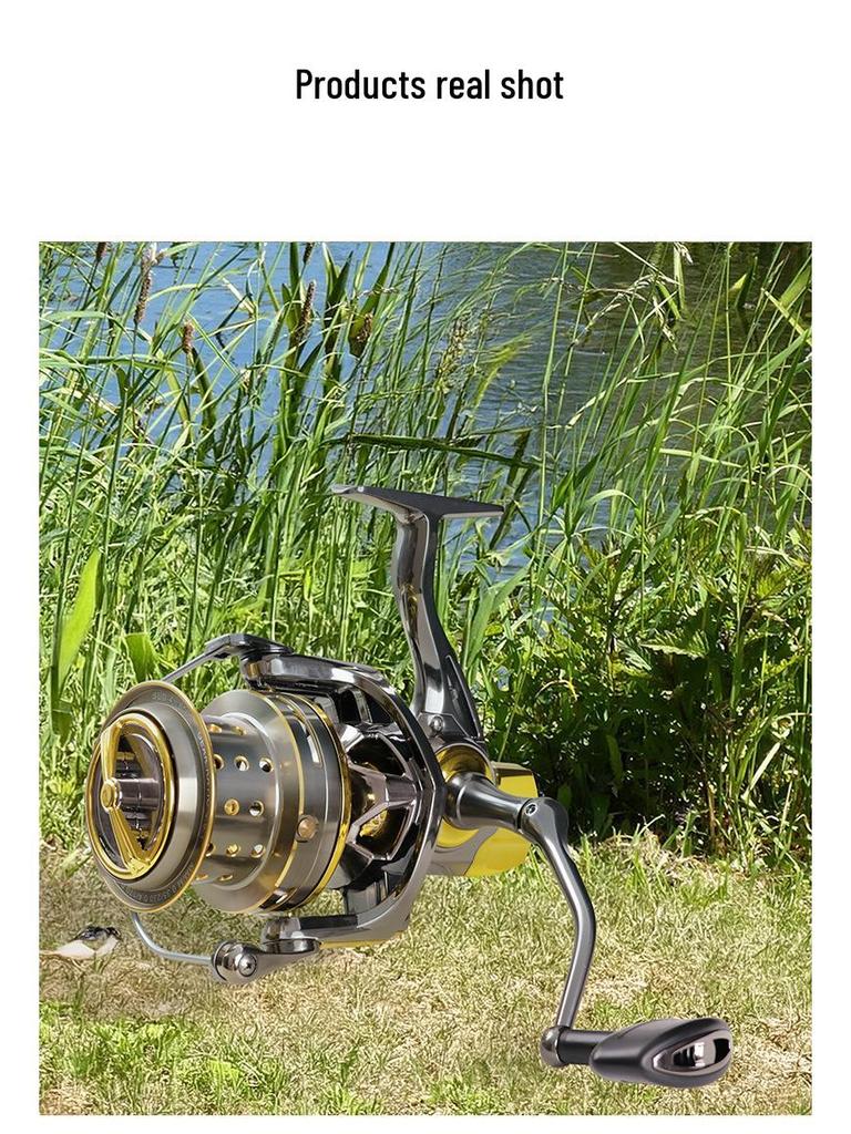 Heavy-Duty Full Metal Fishing Reel: 5KG Braking Force, Anti-Seawater, Long Cast