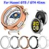 Bling PC Hollow Case For Huawei Watch GT5 GT4 41mm Cover Protector Bumper Smart Strap Diamond Bumper Protector For Huawei GT5