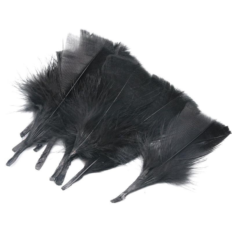 50Pcs Big Head Boy Flat Turkey Feather Color Diy Feather Jewelry Handicraft Accessories Clothing Accessories