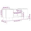 VidaXL Armoire à disques blanc 121x38x48 cm bois d'ingénierie 831668