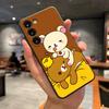 Coque de téléphone mignonne R-RilakkumaS pour Samsung A56 A36 A26 A16 A15 A25 A35 A55 A14 A34 A24 A54 Coque souple noire