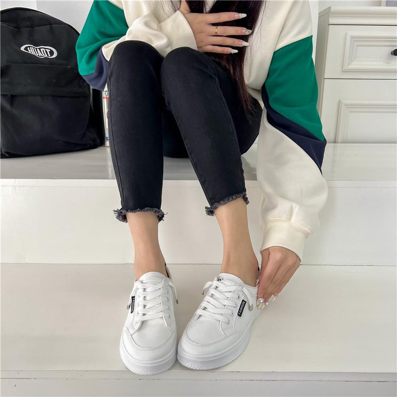 Little White Shoes Women's  Spring and Autumn Season New Korean Edition Casual Flat Shoes Board Shoes