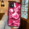 INS Style Pink Heart Phone Case For IPhone 14 X XR XS 7 8 Plus 11 12 13 Pro MAX 13mini Matte Shockproof Case