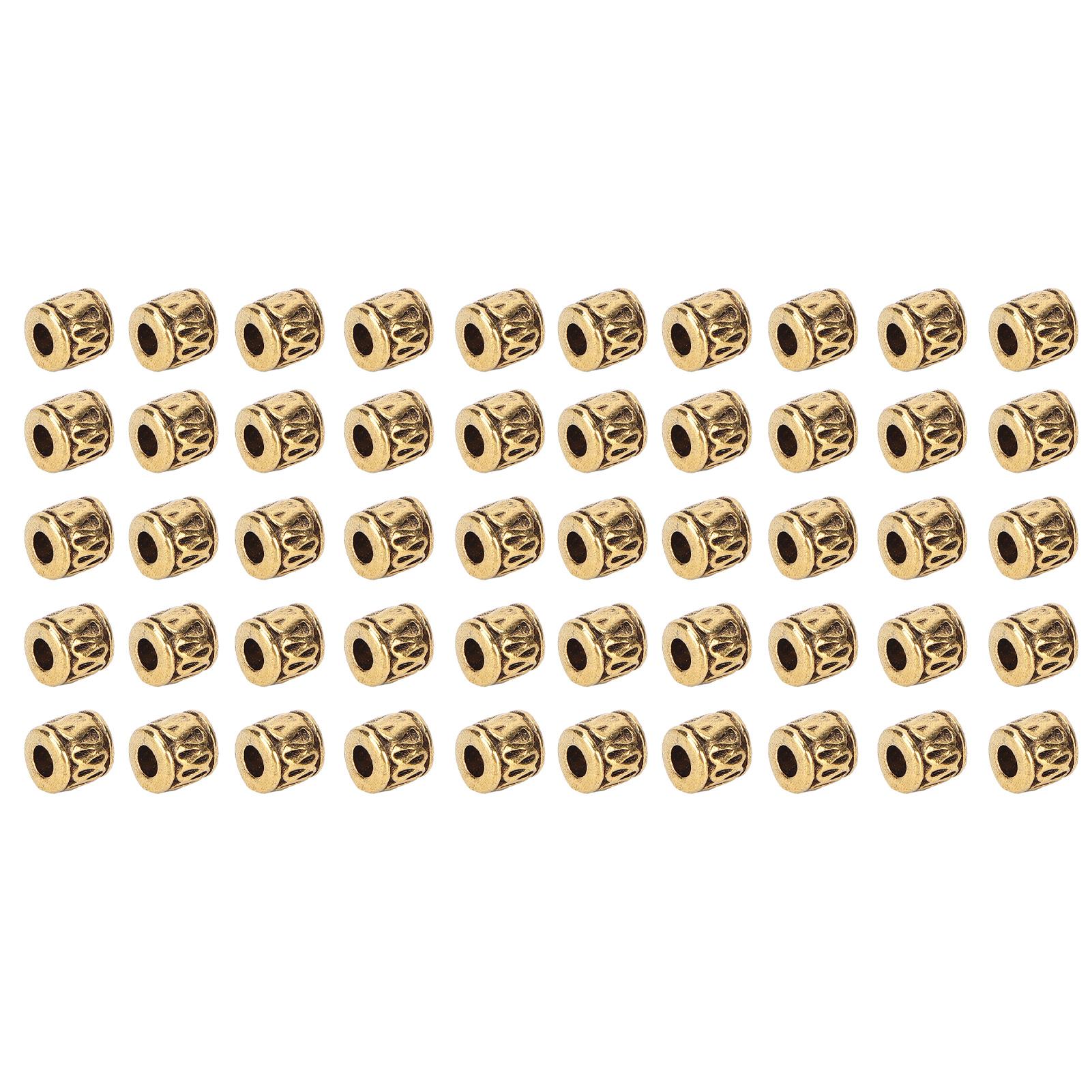 

50 шт. Бусины для плетения волос из сплава, украшение для бороды, кольца для дредов, для изготовления браслетов и ожерелий