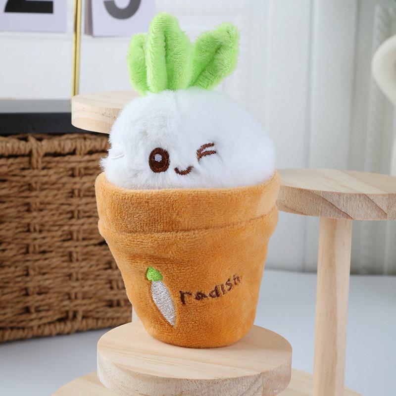 Carrot Potted Cartoon Stuffed Toy Plush Keyring Pendant For Bag Decor Gifts And