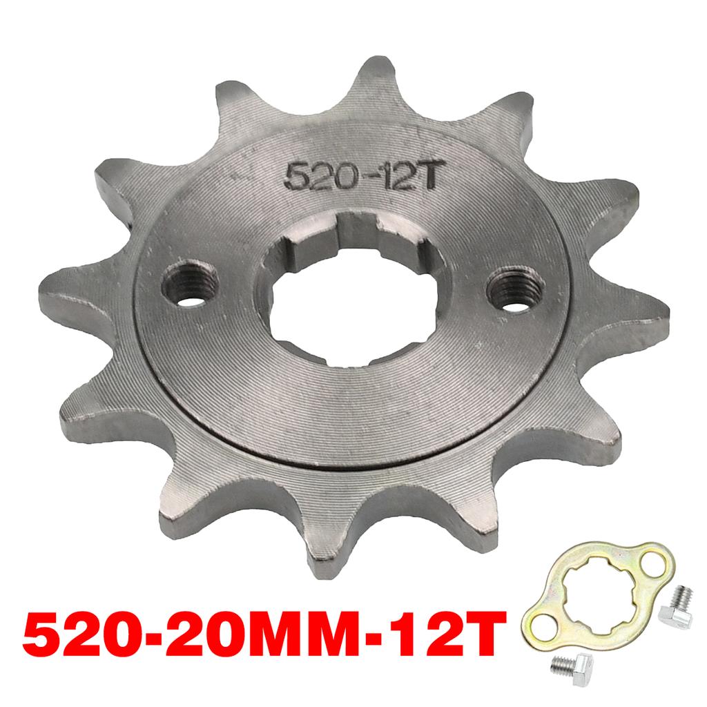 520# Chain 20mm 10T 11T 12 13 14 15 16 17 18 19 20 21 22 23T Teeth For 50cc to 125cc Off-road Bicycle ATV Front Engine Sprocket