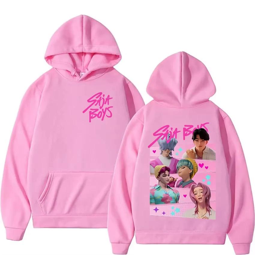 2025 K-pop Saja Boys Demon Hunters Print Hoodies Men Women Long Sleeve Pullover Sweatshirts Popular Fashion Y2k Fleece Pullover