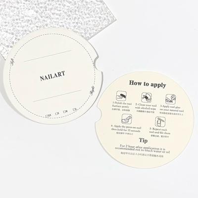 False Nail Press On Wearing Circular Iron Display Box With Display Card Nail Packing Box For Fake Nails Finished Product