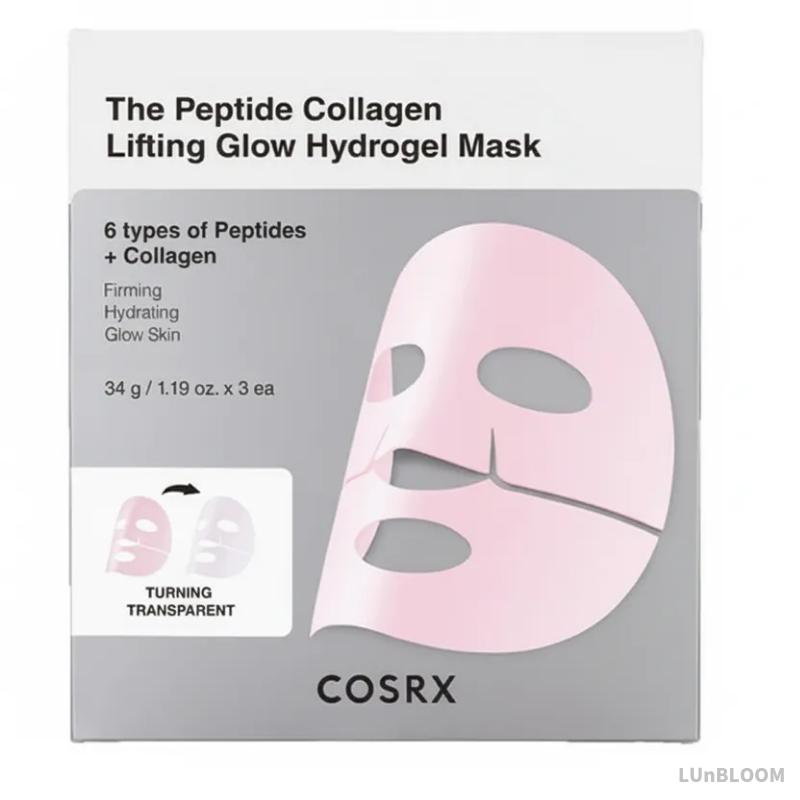 COSRX The Peptide Collagen Lifting Glow Hydrogel Mask 3EA (+Free gift)
