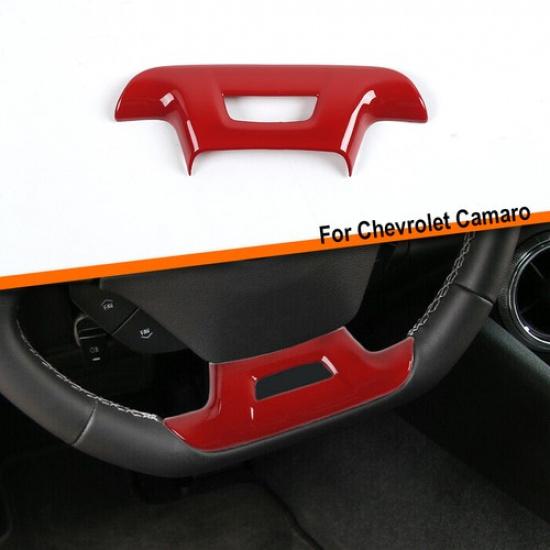 Red Steering Wheel Lower Decor Trim Cover for Chevrolet Camaro 2016+ Accessories