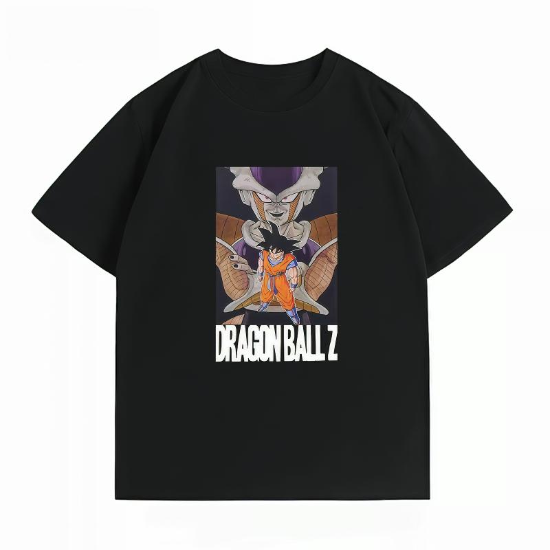 Unisexs Clothing New 100 Cotton Summer TShirt Bandai Dragon Ball Unisexs TShirt Goku Vs Frieza Print Casual Unisexs TShirt S