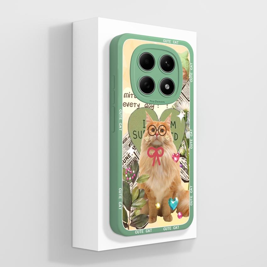 Per Custodia Redmi Note 15 Pro 4G 5G Note 15 15Pro+ 15R Cover Telefono Gatto Carino Silicone Liquido Morbido Paraurti Protettivo per Redmi Note15 Pro Guscio Leggero