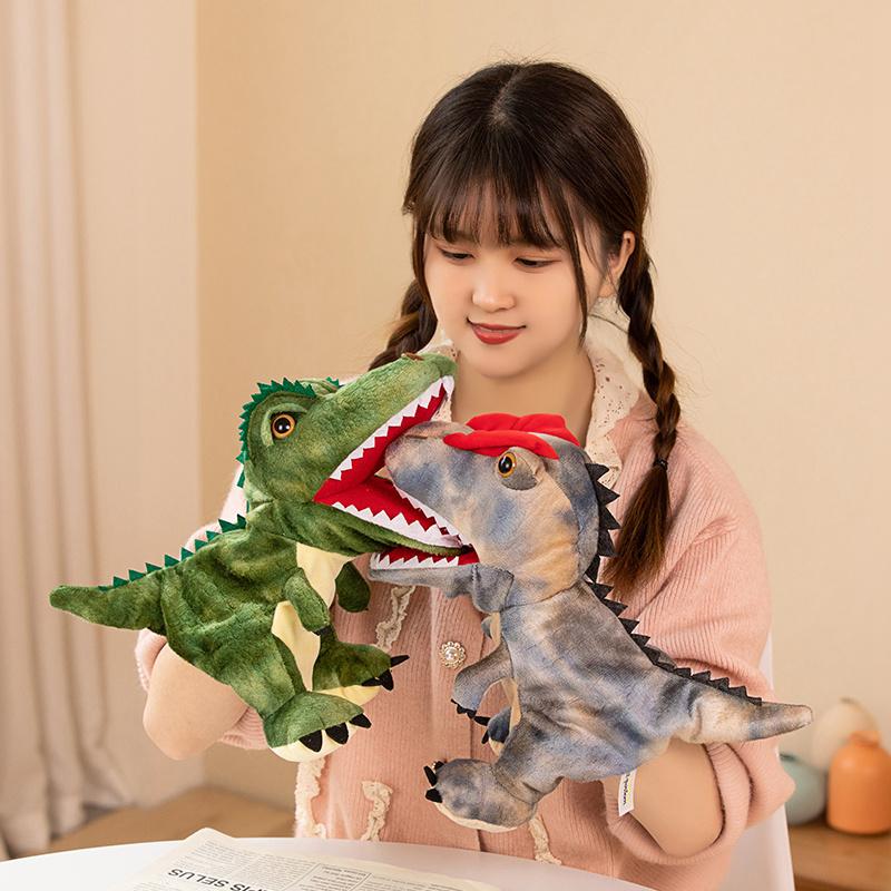 Creative Stuffed Plush Dinosaur Toys Hand Finger Story Puppet Cute Dolls Educational Baby Toys Tyrannosaurus Rex Children Gift