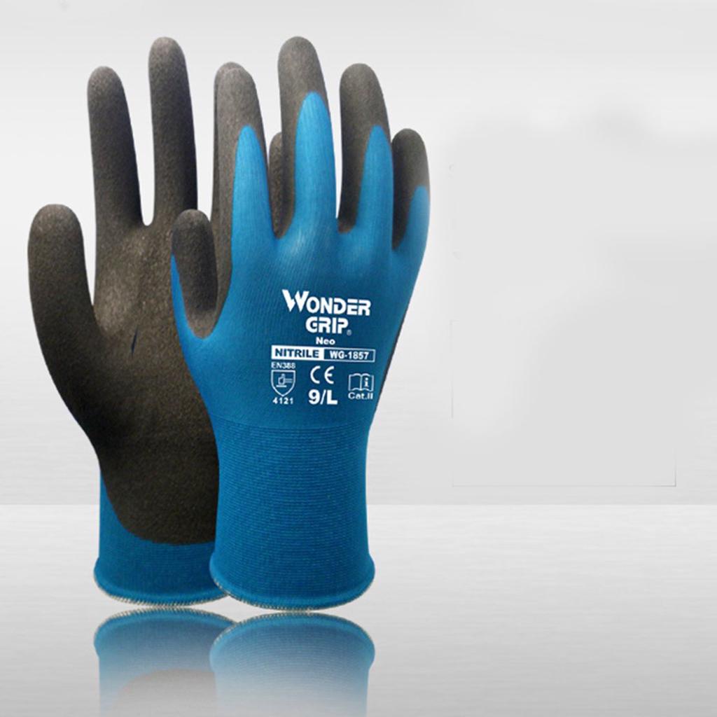 5 Pairs Of Wonder Grip WG-1857 Neo Nitrile Palm Coated Safety Gloves Size 11//XXL