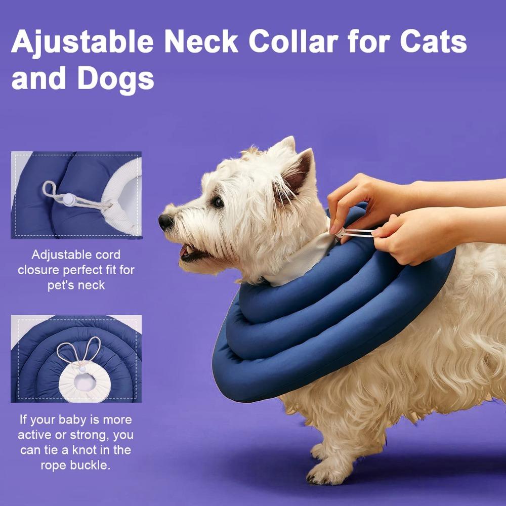 Waterproof Recovery Cone Adjustable Neck Guard Comfortable Pet Elizabeth Cone Injury Care S