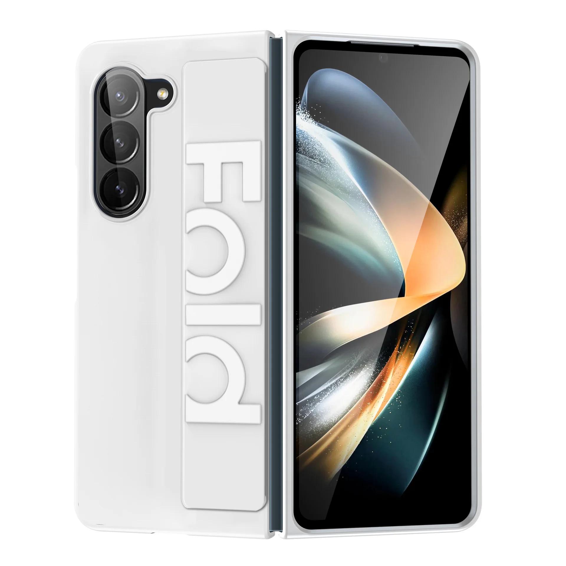 

Эластичный чехол-браслет для телефона Samsung Galaxy Z Fold 6, 5, 4, 3 раза, 6 раз, 5 раз, 4 раза, 3, ремешок на запястье, противоударный жесткий пластиковый чехол Galaxy Z Fold 3 белый