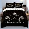Fishing Sport Bedding Set Bedding Duvet Cover Set Duvet Cover Pillowcases (1 * Duvet Cover 2 * Pillowcases, without duvet insert)
