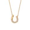 MamacitaSlay 18K Gold Plated Sparkling Horseshoe U-shaped Pendant O-chain Women's Stainless Steel Necklace Jewelry On The Neck