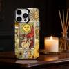 Retro Tarot Sonne Mond Sterne Handyhülle Farbe Silber Hülle Für IPhone 17 16 15 14 13 12 11 Pro Max Plus