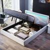 Upholstered Bed - MUVOE - 140x200 Cm - LED - Faux Leather - Headboard 80 Cm