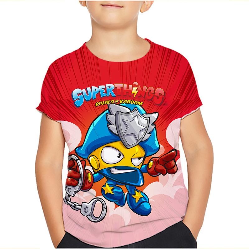 Superzings 7 Boys Clothes T-shirt New Summer Clothing Children's Wear Tops Short Sleeve Tees Kids Cartoon Tshirts