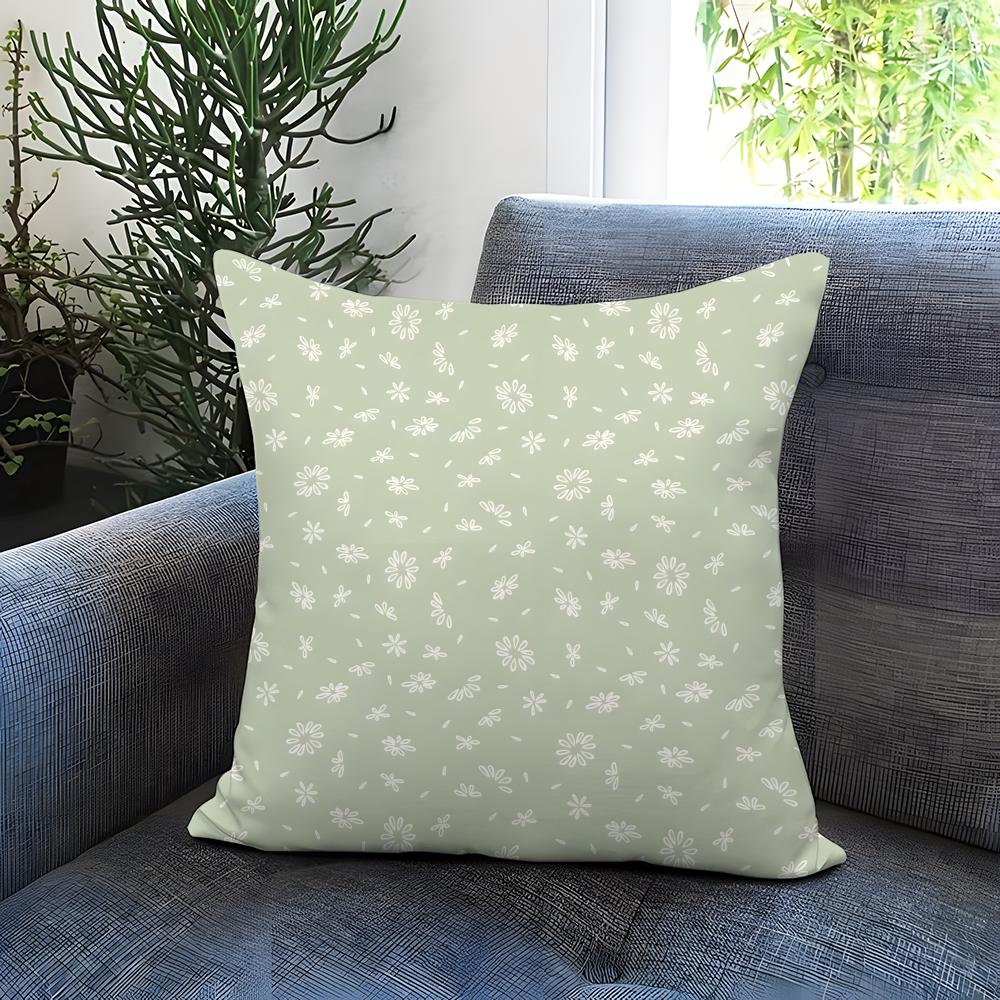 Daisy Pattern Cushion Cover Comfortable Reversible Pillow Cover Ideal for Car Sofa Bedroom  Beyond