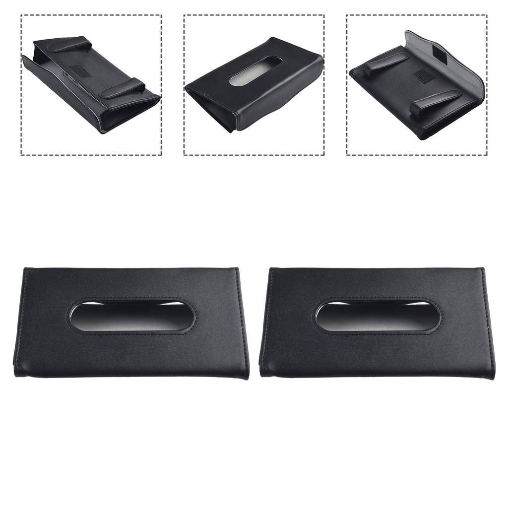 Keep Tissues Within Reach Car Interior Tissue Holder Stylish PU Leather Space Saving Design Suitable for All Cars