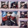 Wriothesley GGenshin Impact Cool Man Pillow Case Silky Short Plush With Invisible Zipper Dustproof Sofa Cushion Cover