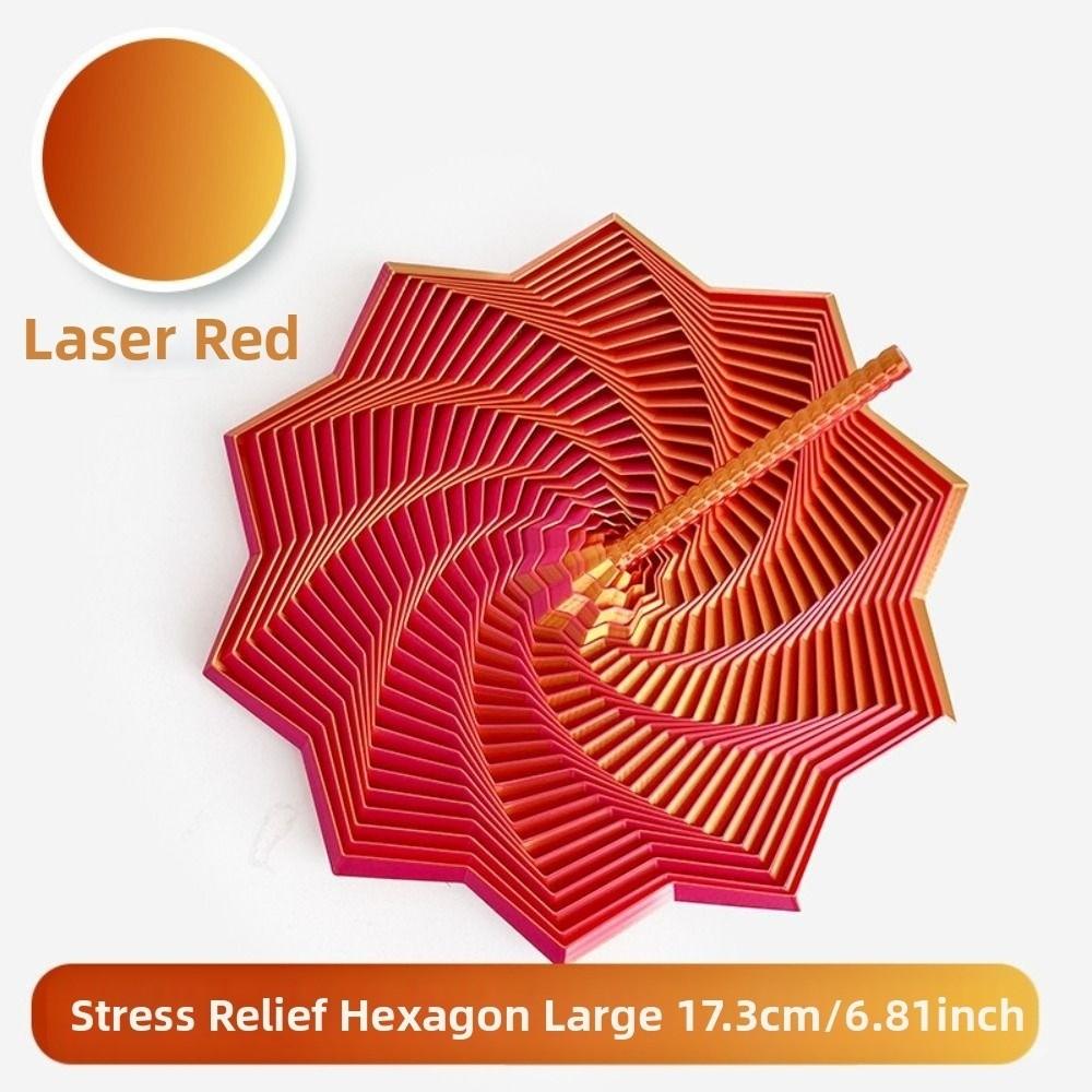 Visual Illusion Fractal Fidget Star Model 3D Printing Whirling Spiral Ornaments  Office/School