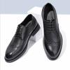 Mens Fashion Brogue Leather Shoes Korean Style Business Formal Oxford Shoes Breathable Comfort Wedding Shoes