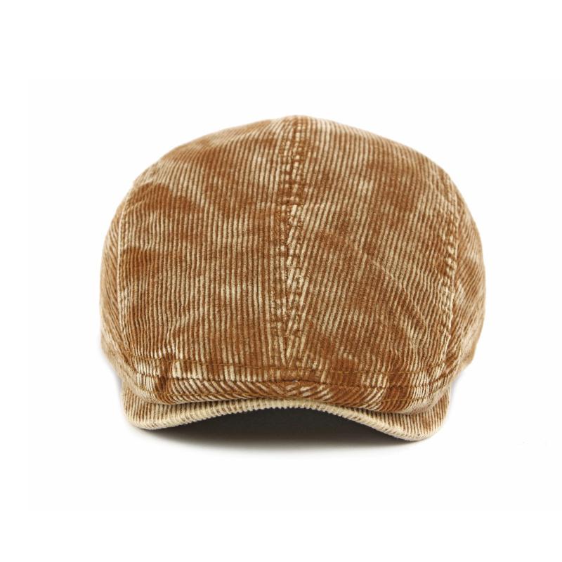 Autumn Winter Corduroy Cap Men Beret British Cap Forward Cap