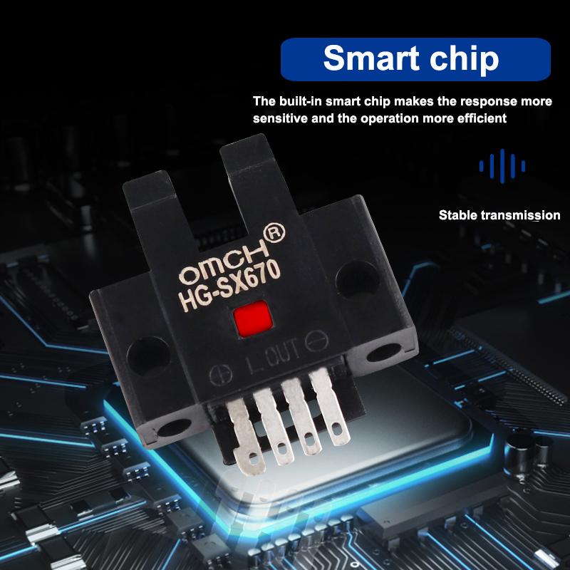 U Slot Type Mini Photoelectric Switch HG-SX670/671R/672/673R/674 Optocoupler Sensor With Cable NPN