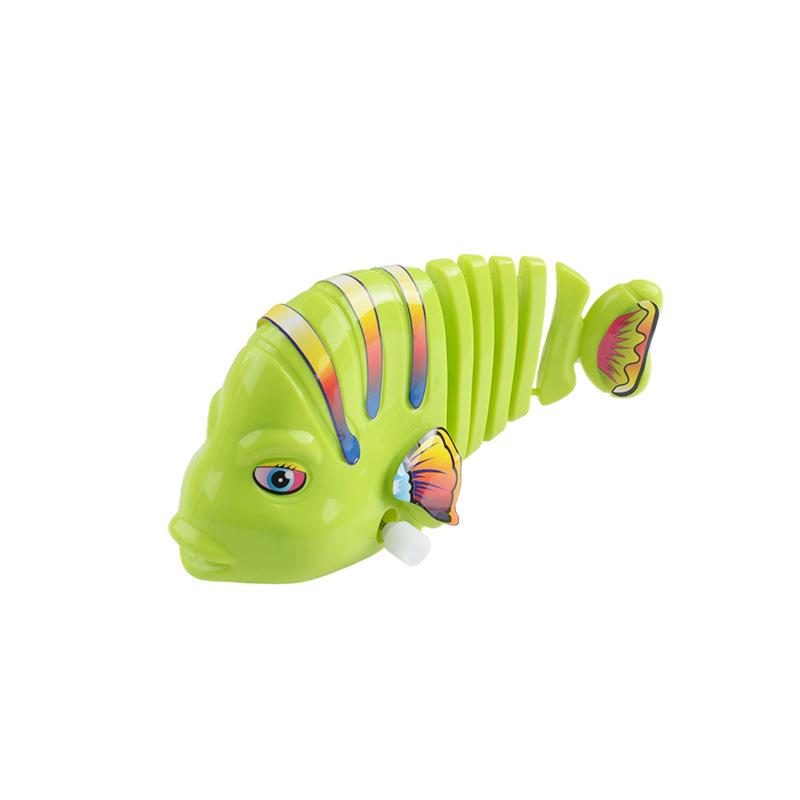 Wind-up Wiggling Fish Toy for Children - Fun Spring-powered Cartoon Animal Gift.
