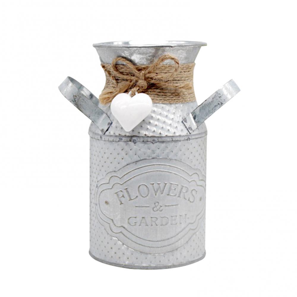 

Flower Pot Vintage Home Decoration Gift Vase Plant Garden Plants Iron Bucket Pots Arrangement Craft Rural Style Shabby Wedding T