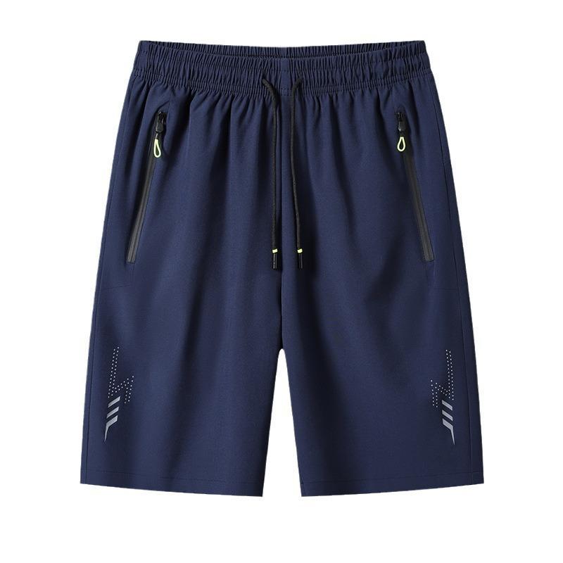 Plus Size Summer Slim Casual Men's Quick Drying Capris Ice Silk Fitness Loose Sports Pants