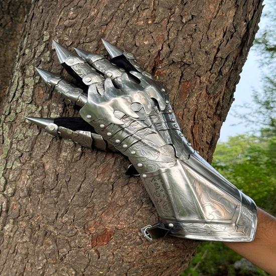 Gloves Armor Gauntlets Halloween Cosplay Accessories Halloween Roleplay Costume Larp Armor Steel Gloves