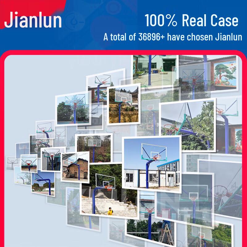 JEEANLEAN Outdoor Ground-Mounted Basketball Hoop