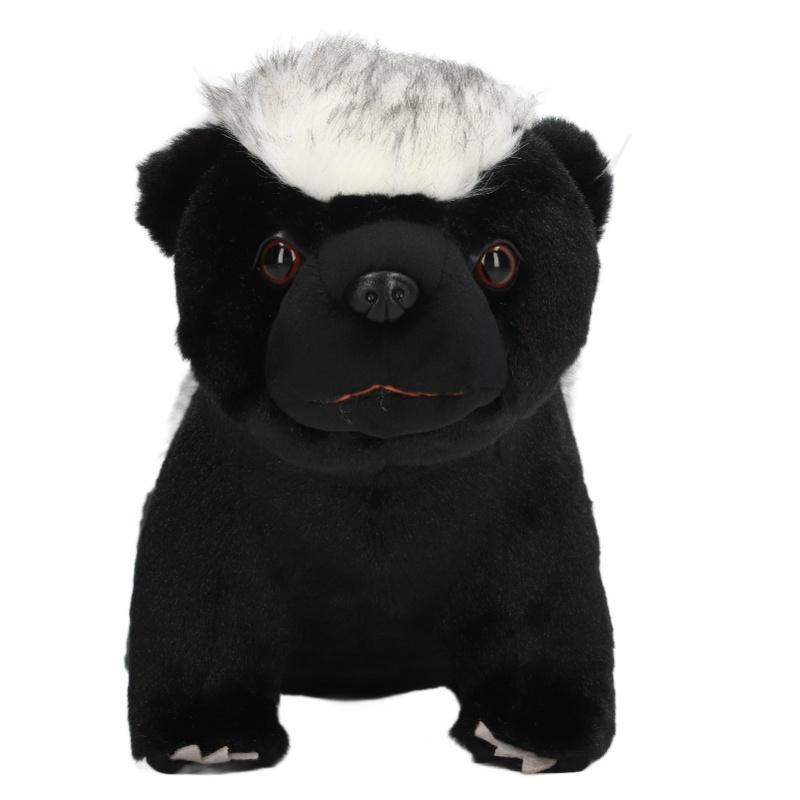 

Animal Stuffed Toy Children Soft PP Cotton Cute Vivid Animal Plush Toy Doll Home Decoration 12 Inch чорний