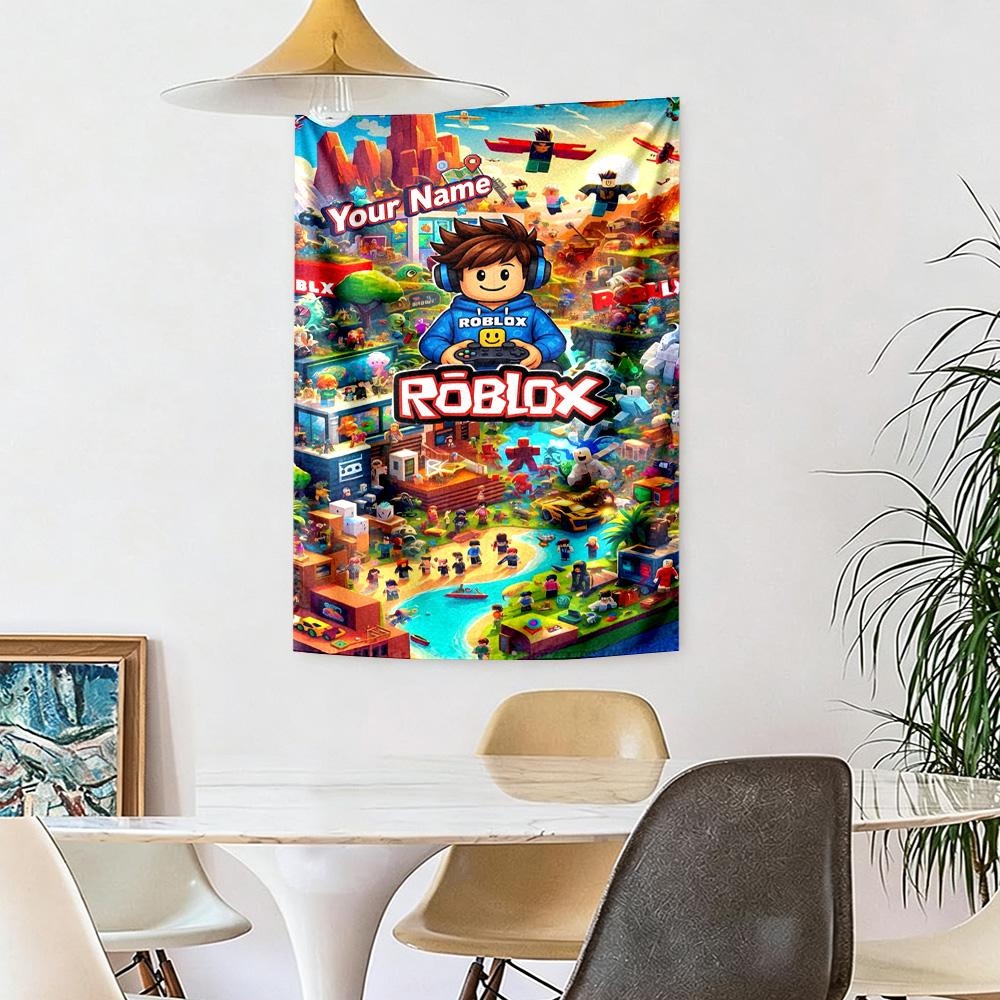 Roblox Customize Your Name Tapestry Cozy Personalized Tapestry Easy to Hang Suitable for Studio Apartment Ideal for All Seasons