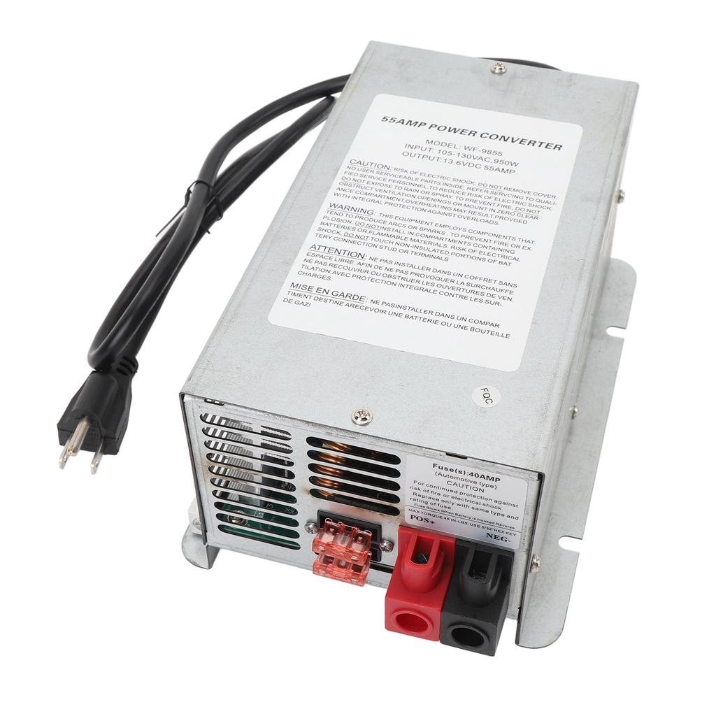 RV Power Converter WF 9855 55 Amp Three Stage Power Charger Replacement for Trailers Camping Vehicles